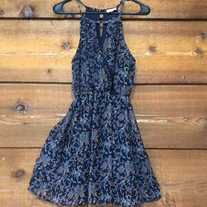 Sienna Sky Navy and Orange Patterned dress